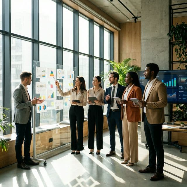 Team working on strategy